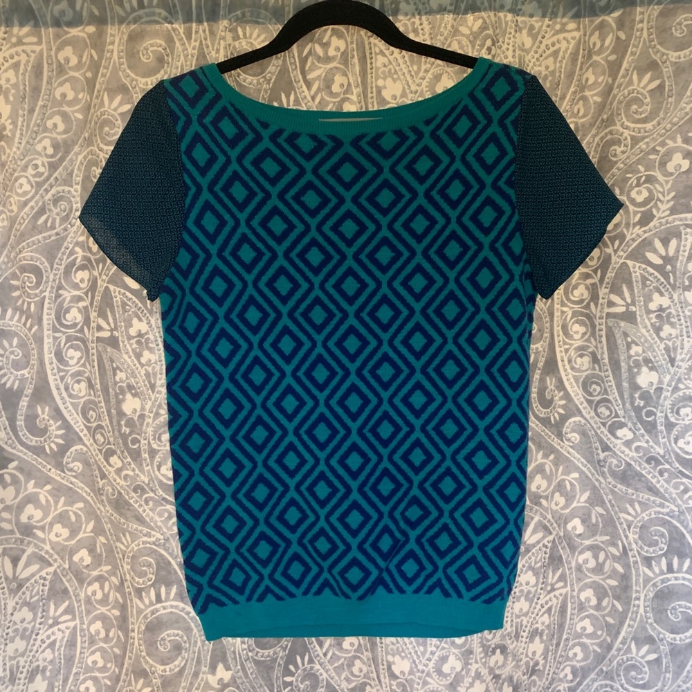 LOFT Top with Silk Sleeves